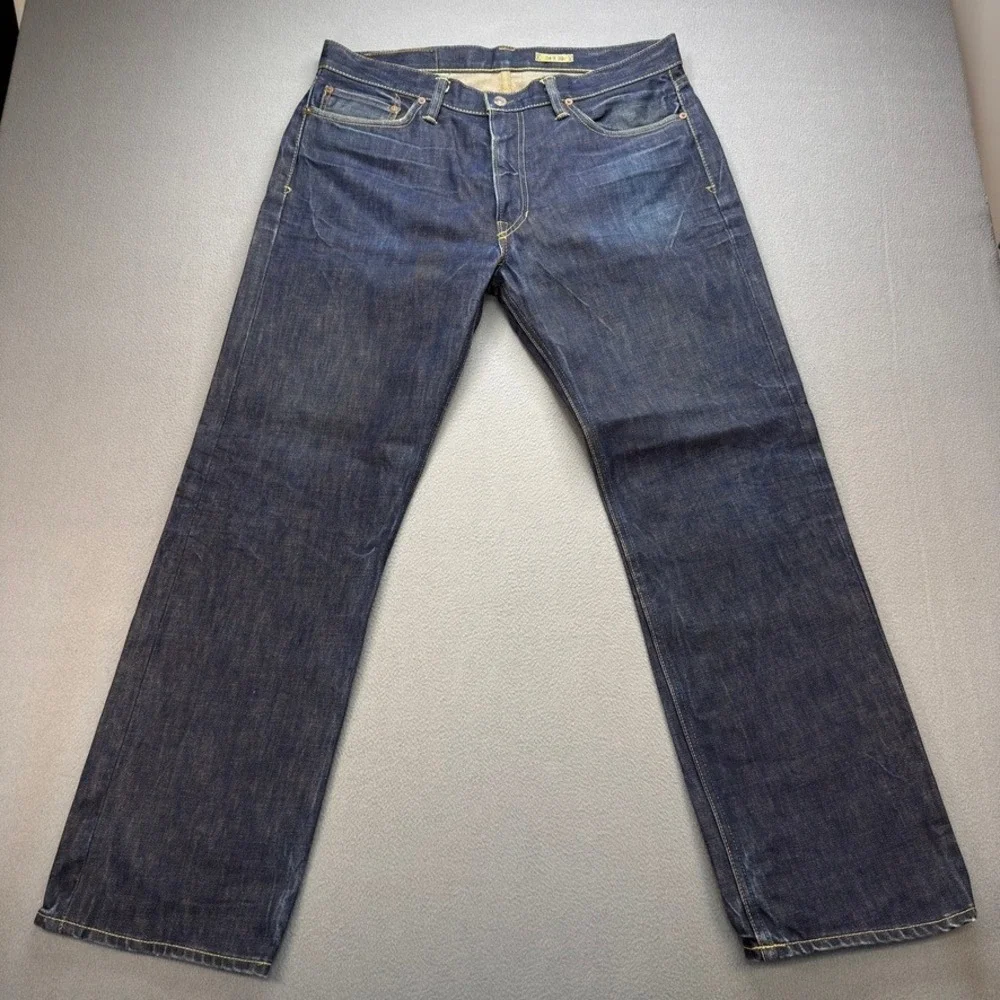 Polo Ralph Lauren Straight Leg Jeans 34x30 (FIT 36x30) Blue Denim Button Fly